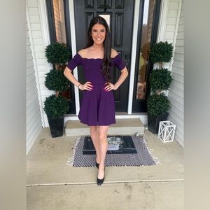 SALE!!! Gorgeous Plum Scalloped A-line Dress XS